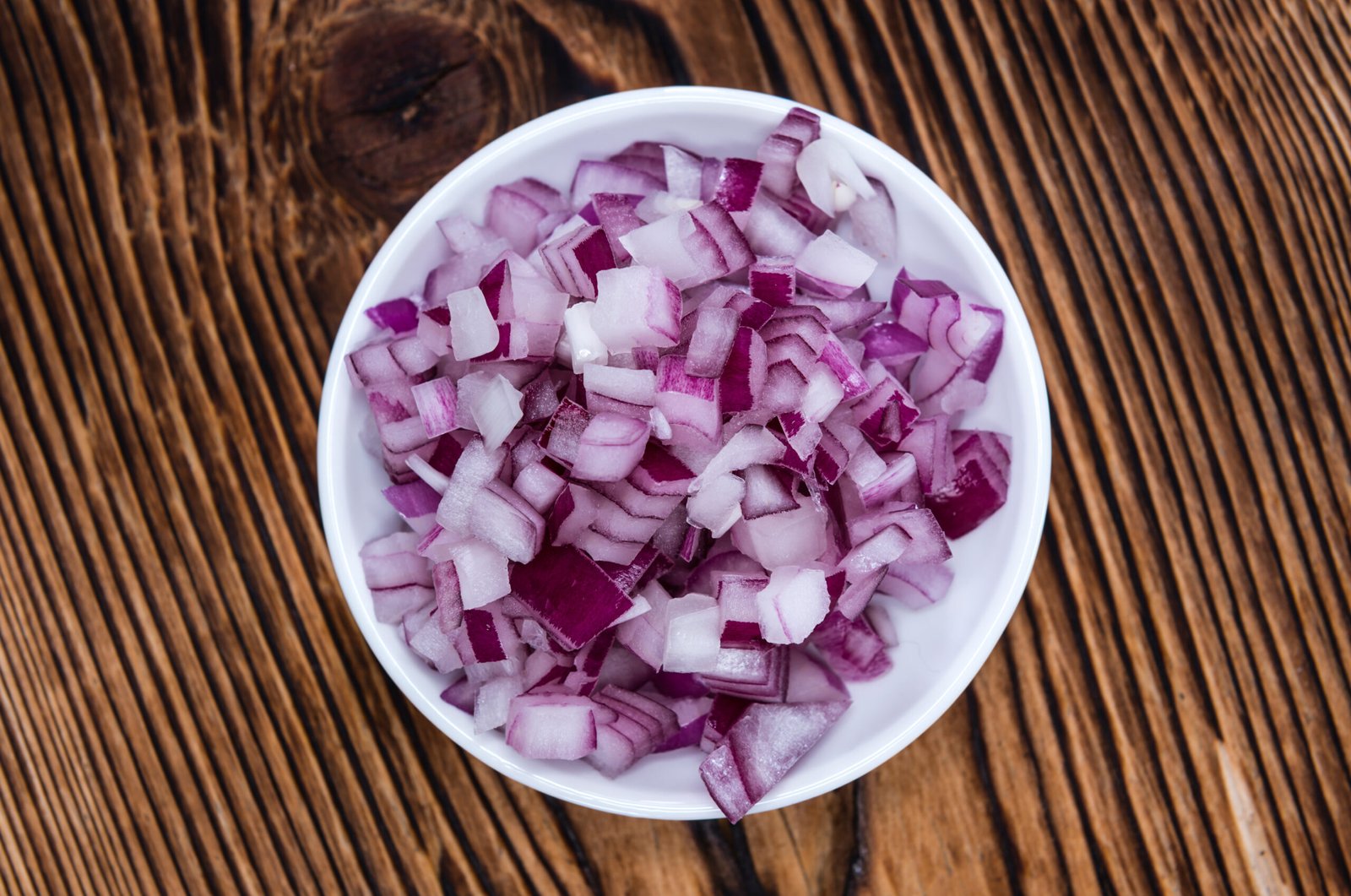 diced red onion
