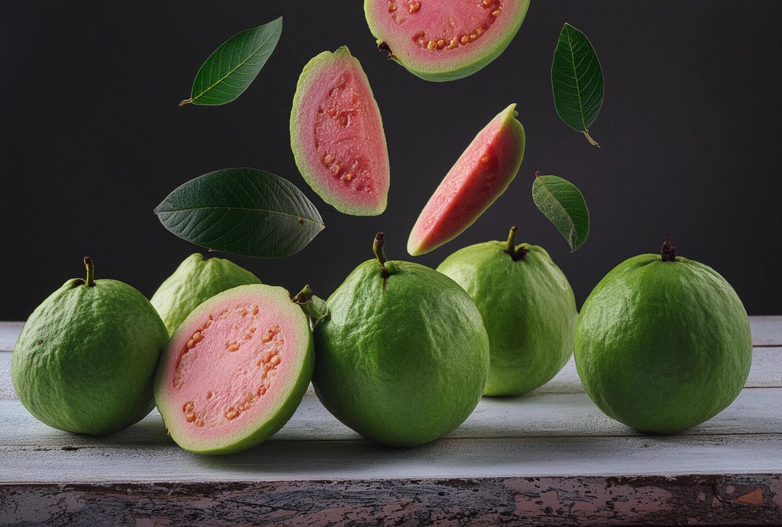 fresh guava isolated white background highquality tropical fruit art
